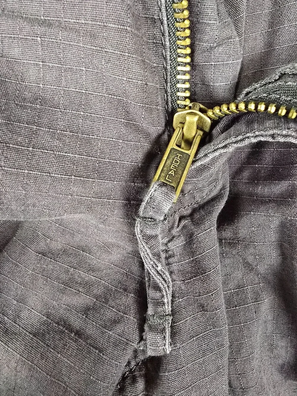The North Face Mens Sz 36 Classic Zip Up Cargo Shorts Gray 100% Cotton